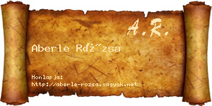 Aberle Rózsa névjegykártya
