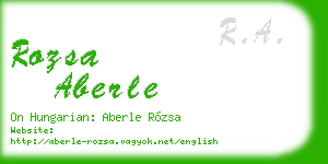 rozsa aberle business card