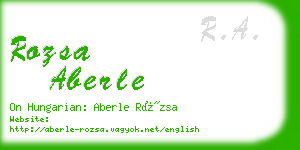 rozsa aberle business card